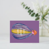 誕生日ポストカード 気球と花 ポストカード (スタンド正面)