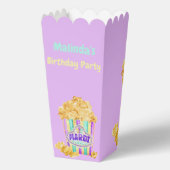 誕生日ポップコーンボックスウォーターカラーマルディグラスパープル フェイバーボックス (裏面)