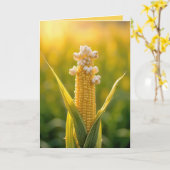 誕生日ポップコーン カード (黄色い花)