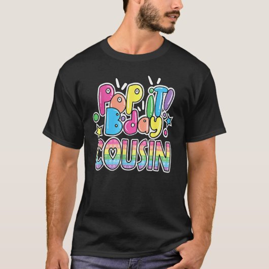 誕生日ポップ・アートのの女の子か男の子のいとこだ Tシャツ (正面)