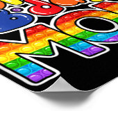 誕生日ポップ・アートのの女の子か男の子のフィジェットのおもちゃのママ ポスター (角)