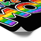 誕生日ポップ・アートのの女の子や男の子のママのように ポスター (角)