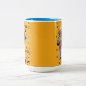 誕生日ポップ・アートのインパピーマグ ツートーンマグカップ (中央)