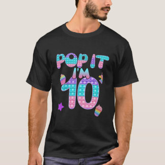 誕生日ポップ・アートのキッズ私10歳10歳の誕生日 Tシャツ