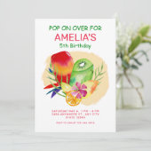 誕生日ポップ・アートのパーティーの招待に関する記事 招待状 (スタンド正面)