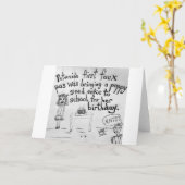 誕生日ポピーシードケーキパフェイクス カード (黄色い花)