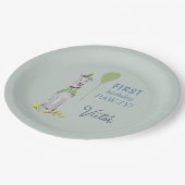 誕生日ポーティかわいい子犬 ペーパープレート (アングル)