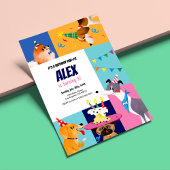 誕生日ポーティ子供の誕生日招待状 招待状