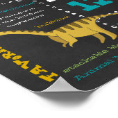 誕生日マイルストーンのポスター – 恐竜 ポスター (角)