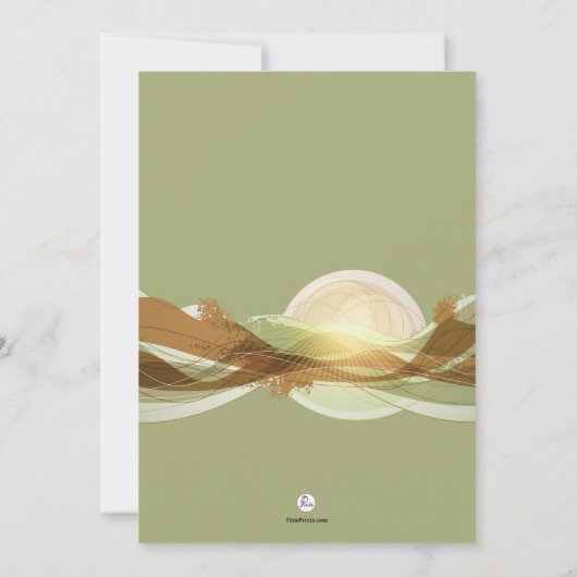 誕生日マイルストーングリーンフォト招待状 招待状 (裏面)