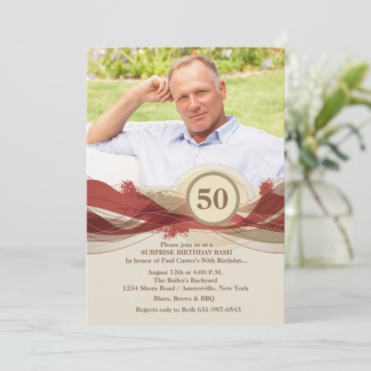 誕生日マイルストーンタンフォト招待状 招待状 (スタンド正面)