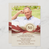 誕生日マイルストーンタンフォト招待状 招待状 (正面/裏面)