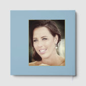 誕生日マイルストーンフォトフローラ青エレガント ゲストブック (裏面)