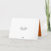 誕生日マウスが秋の葉で鳴く カード (裏面)