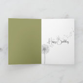 誕生日マウスとタンポポ カード (内部)