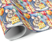 誕生日マウスとチーズ ラッピングペーパー (ロールコーナー)