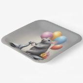 誕生日マウスのスクーター ペーパープレート (傾斜あり)