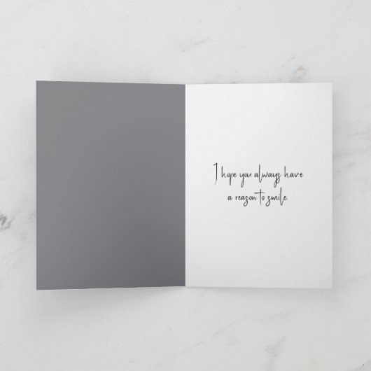 誕生日マウス及び白デイジー カード (内部)