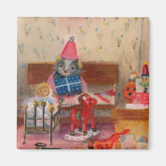 誕生日マウス磁石 マグネット (正面)