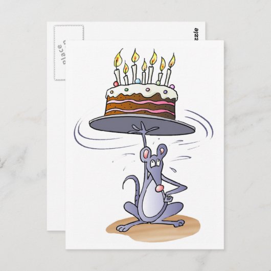 誕生日マウス ポストカード (正面/裏面)