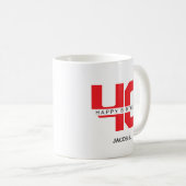 誕生日マカスタマイズグ(年齢と名前) コーヒーマグカップ (正面右)