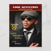 誕生日マガジンのフォトカバーのパーソナライズ ポストカード (正面)