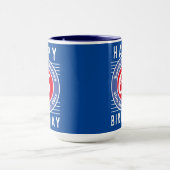 誕生日マグ（年齢、名前、日付付き） マグカップ (中央)