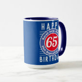 誕生日マグ（年齢、名前、日付付き） マグカップ (正面右)