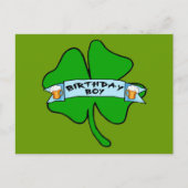 誕生日マグTシャツを着た男の子 ポストカード (正面)