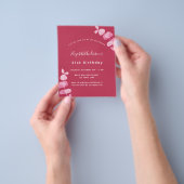 誕生日マゼンタeucalyptus予算案 チラシ (手)