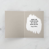 誕生日マッシュルームマンチキン攪拌朝コーヒー カード (内部)