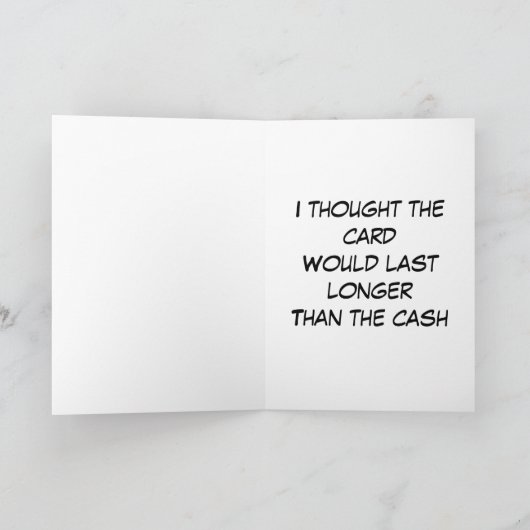 誕生日マネー カード (内部)