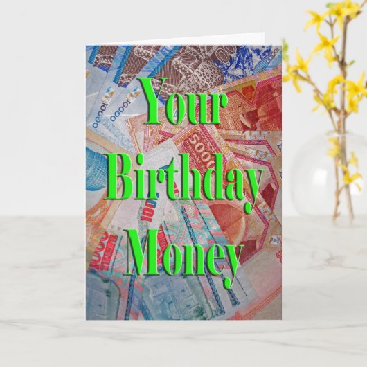 誕生日マネー カード (黄色い花)