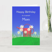 誕生日ママデイジーと散水缶 カード (正面)