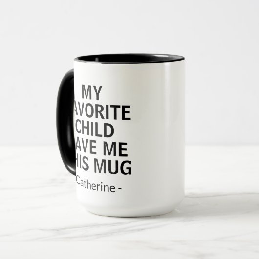 誕生日ママパパお気に入りの私与えのこれ マグカップ (正面左)