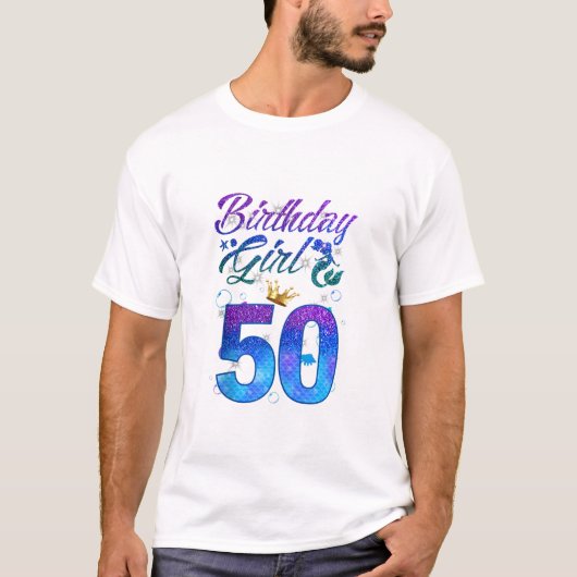 誕生日マーメイドテーマ50年 Tシャツ (正面)