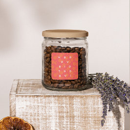 誕生日ミカン模様 スクエアシール