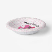 誕生日ミッドセンチュリースタイルキャッツピンクチェアドット ペーパーボウル (傾斜あり)