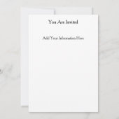 誕生日ミニマルイベント招待状フォト文字カード サンキューカード (裏面)