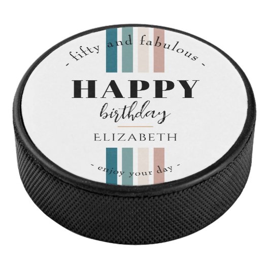 誕生日ミニマルデザインのパステルカラー アイスホッケーパック (3/4)