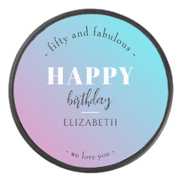 誕生日ミニマルデザインのパステルカラー アイスホッケーパック