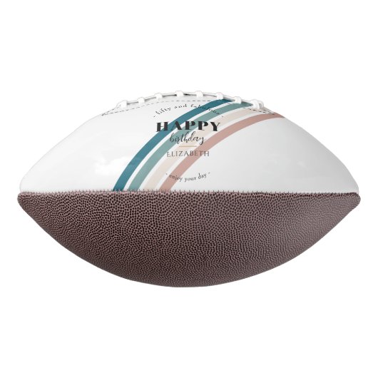 誕生日ミニマルデザインのパステルカラー アメリカンフットボール (回転270)