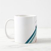 誕生日ミニマルデザインのパステルカラー コーヒーマグカップ (左)