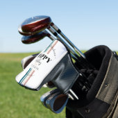 誕生日ミニマルデザインのパステルカラー ゴルフヘッドカバー