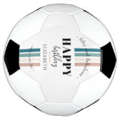 誕生日ミニマルデザインのパステルカラー サッカーボール (回転)