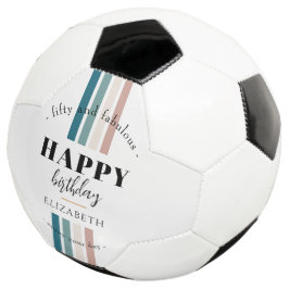 誕生日ミニマルデザインのパステルカラー サッカーボール