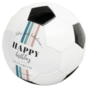 誕生日ミニマルデザインのパステルカラー サッカーボール