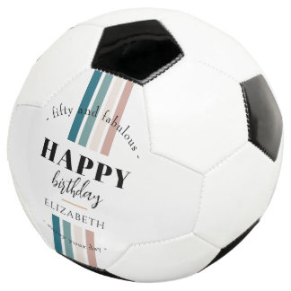 誕生日ミニマルデザインのパステルカラー サッカーボール