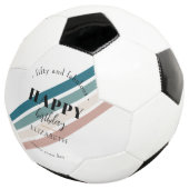 誕生日ミニマルデザインのパステルカラー サッカーボール (3/4)