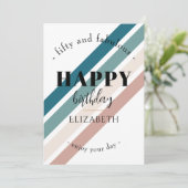 誕生日ミニマルデザインのパステルカラー シーズンカード (スタンド正面)